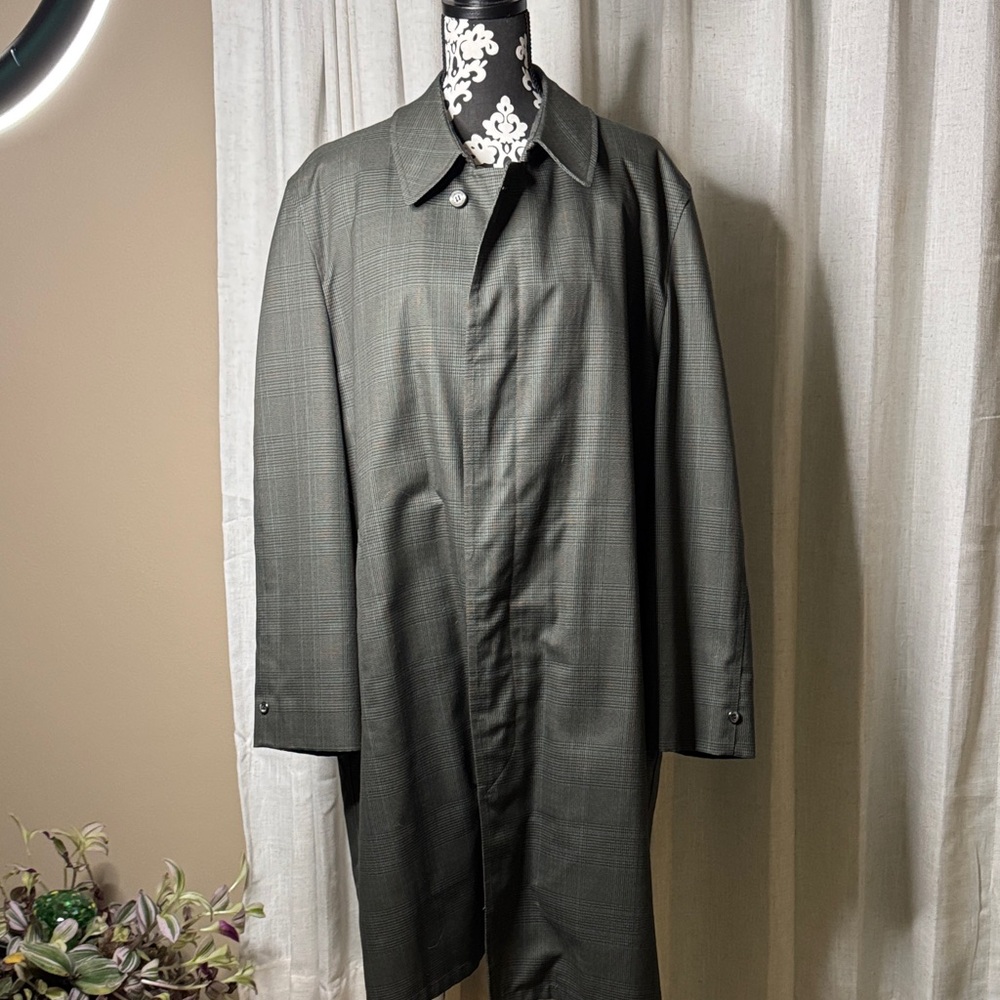 Elegant Charcoal Men's Trench Coat